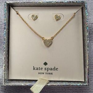 Kate Spade Gold Heart Jewelry Set